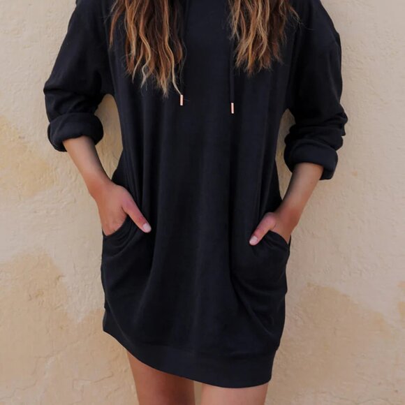 Jolyn Willow Terry Cloth Sweatshirt Dress - Sky XS - Picture 4 of 4